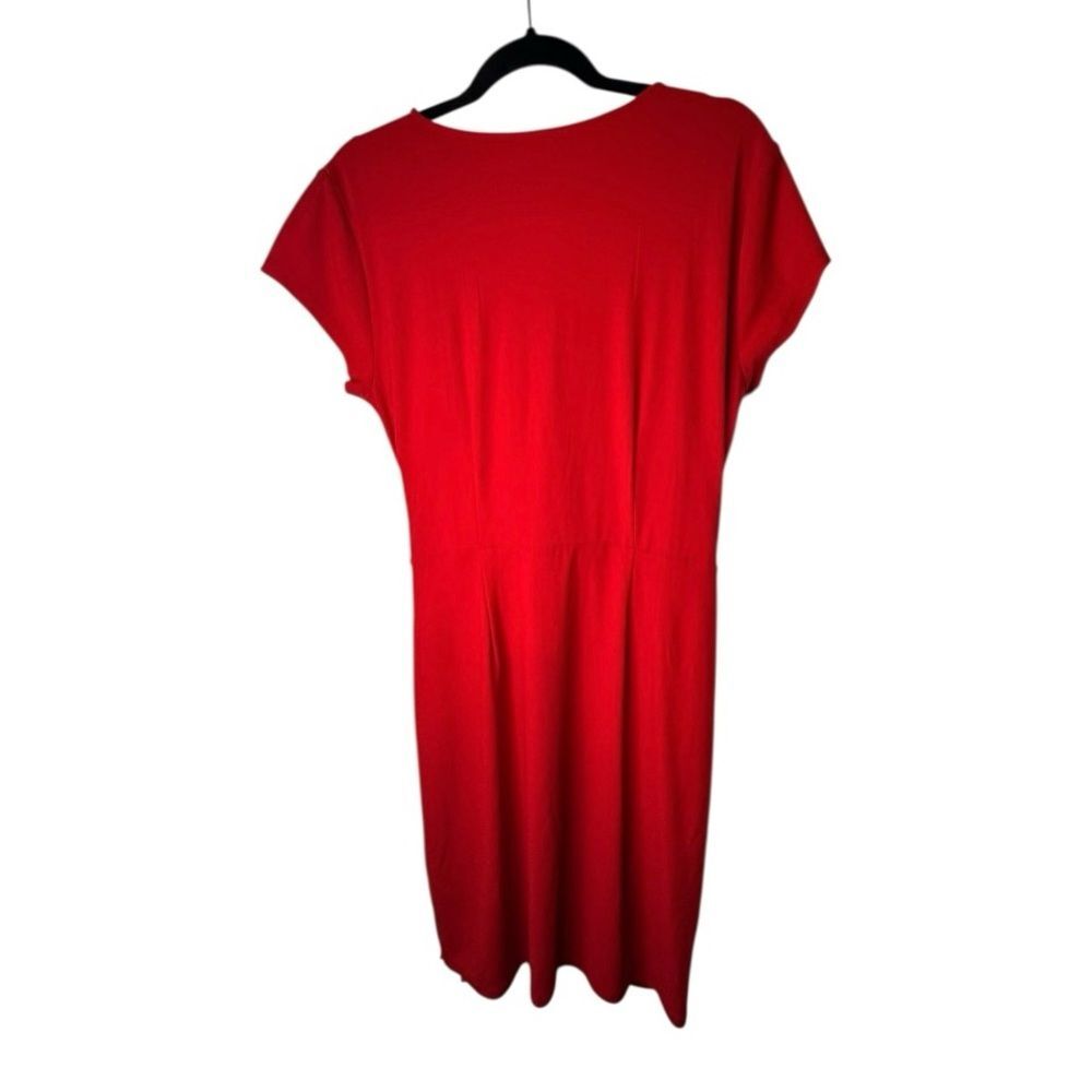 INC Red Faux-Wrap Midi Dress – Size Large, NWT - Picture 5 of 11